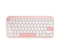 ASUS Marshmallow Keyboard KW100 | Wireless | Mechanical | 2.4GHz | Bluetooth 5.0 | Scissor Keys with 1.6 mm Hub | Compact and Ultra Thin | Ergonomic | Low Noise with Less than 50 dB | Rose Clay