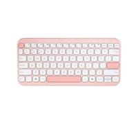 ASUS Marshmallow Keyboard KW100 | Wireless | Mechanical | 2.4GHz | Bluetooth 5.0 | Scissor Keys with 1.6 mm Hub | Compact and Ultra Thin | Ergonomic | Low Noise with Less than 50 dB | Rose Clay