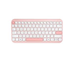 ASUS Marshmallow Keyboard KW100 | Wireless | Mechanical | 2.4GHz | Bluetooth 5.0 | Scissor Keys with 1.6 mm Hub | Compact and Ultra Thin | Ergonomic | Low Noise with Less than 50 dB | Rose Clay