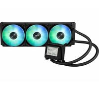ASUS MAX Gaming LC 360 ARGB LCD All-in-One Liquid CPU Water Cooling (2.4 Inch IPS LCD Screen, Three Daisy Chain Enabled ARGB Fans, AMD AM5 & AM4, Intel LGA 1851 & 1700, Black)