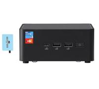 ASUS NUC 14 Pro Mini Desktop (Intel Core 3 100U, Intel Graphics Shared, 8GB DDR5, 128GB PCIe SSD, 2 Thunderbolt 4, WiFi 6E, Bluetooth 5.3, 90W PSU, RJ-45, 2 HDMI, Win 11 Pro) w/DKZ USB Port Expander