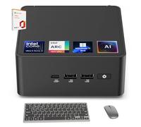 ASUS NUC 15 Pro AI Mini Computer, Intel Series 2 Ultra 5 225H (14C/14T, Up to 4.9GHz), 16GB DDR5 RAM, 1TB PCIe SSD, Win 11 Pro, Intel Arc 130T, Thunderbolt 4, WiFi 7, Wireless KB & MSE, Office 2019 LT