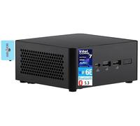 ASUS NUC AI Powered Mini Desktop (Intel Ultra 7-165H, No OS, 8GB DDR5, 128GB PCIe SSD + 500GB HDD, 2 Thunderbolt 4, WiFi 6E, Bluetooth 5.3, 120W PSU, RJ-45, Win 11 Pro) w/DKZ USB Port Expander