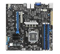ASUS P11C-M/4L LGA1151 DDR4 EEC/Non-ECC UDIMM Mini-SAS HD M.2 C242 Server Workstation Micro ATX Motherboard for Intel Xeon E-Series Processors with Quad Gigabit LAN and USB 3.1