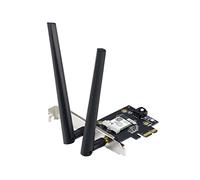 ASUS PCE-AXE5400 WiFi6 6E PCI-E Adapter with 2 External Antennas. Supporting 6GHz Band, 160MHz, Bluetooth 5.2, WPA3 Network Security, OFDMA and MU-MIMO