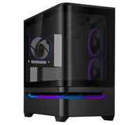 ASUS Prime AP202 ARGB (Black) - mATX PC Case (Curved Tempered Glass, Supports Graphics Cards up to 420mm, 360mm Long Radiators, 3 Integrated ARGB Fans)