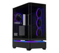 ASUS PRIME AP304 TG ARGB Micro-ATX Case - Black - 90DC0110-B19000