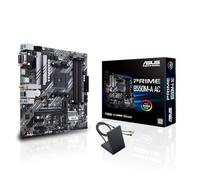 ASUS Prime B550M-A AC AMD AM4 (3rd Gen Ryzen™) Micro ATX Motherboard (PCIe 4.0, WiFi, ECC Memory, 1Gb LAN, HDMI 2.1/D-Sub, 4K@60HZ, Addressable Gen 2 RGB Header and Aura Sync)
