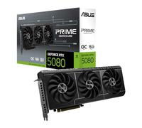 ASUS Prime GeForce RTX 5080 EVO 16GB GDDR7 OC Edition Gaming Graphics Card (Nvidia GeForce RTX5080, SFF-Ready, Dual BIOS Switch, PCIe 5.0, 1x HDMI 2.1b, 3X DisplayPort 2.1a, PRIME-RTX5080-O16G-EVO)
