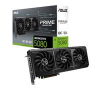 ASUS Prime GeForce RTX 5080 OC 16G GDDR7 Graphics Card - PCIe 5.0, 2685MHz Boost Clock, 1 x HDMI 2.1b, 3 x DP 2.1b, 2.5-slot, Axial-tech fans, Vapor chamber, Dual BIOS, SFF-Ready