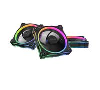 ASUS Prime MR120 ARGB 120mm Reverse PC Fan Triple Pack - Black