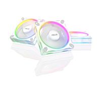 ASUS Prime MR120 ARGB Triple Pack White Edition, 120mm PWM Fans, 20 ARGB LEDs, 1600 RPM Fan Speed, 58 CFM Airflow, 28mm Frame Thickness, Aura Sync