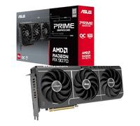 ASUS Prime Radeon RX 9070 OC Edition Graphics Card PCIe 5.0, HDMI/DP 2.1, 2.5 Slot Design, Axial Tech Fan, Dual Ball Bearing, Dual BIOS, ASUS GPU Guard