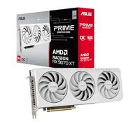 ASUS Prime Radeon RX 9070 XT White OC Edition 16GB GDDR6 Gaming Graphics Card (AMD Radeon RX9070XT RDNA 4, 2.5-Slot, PCIe 5.0, 1x HDMI 2.1b, 3X DisplayPort 2.1a, White, PRIME-RX9070XT-O16G-WHITE)