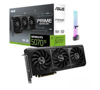 ASUS Prime RTX 5070 Ti OC 16GB GDDR7 GPU, PCIe 5.0, HDMI 2.1b, 3X DP 2.1b, High FPS 4K Gaming, Creator PC, AI Creation, Video Editing, 3D Rendering, Streaming, Local AI, with GPU Holder