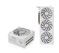 ASUS PRIME RX 9070 XT 16GB OC White, ASUS TUF GAMING 1000W Gold White Power Supply Bundle