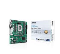 ASUS PRO H810M-C-CSM, Intel Motherboard, 6+1+1+1 Power Stage, DDR5 Slot, PCIe 5.0, Suitable for AI-Advanced PC, 2 M.2 Slots, DisplayPort, VGA, HDMI, USB-A and USB-C 10Gbps, Black