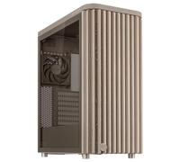 ASUS ProArt PA401 Wood Edition ATX Chassis with Tempered Glass Panel, Compatible with 314mm GPU, Compatible with 240mm Radiators, Two 160mm Fans, Removable PSU Stand - Beige