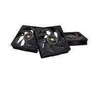 ASUS ProArt PF120 Triple Pack 120mm PMW Fans, High Performance, 28mm Frame, LCP Blades, Quiet Operation, Precision Engineering, Chain Connectors, Black