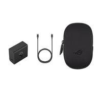 ASUS ROG 65W Adapter & 1.2 m USB-C; Hypercharge, Mobile Phone Charger with Quick Charge Function, USB-C, Includes ROG Carry Case, Black