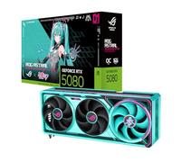 ASUS ROG Astral GeForce RTX 5080 16GB GDDR7 OC Hatsune Miku Edition (PCIe 5.0, 16GB GDDR7, HDMI®/DP 2.1, 3.8-Slot, 4-Fan Design, Axial-tech Fans, Patented Vapor Chamber, Phase-Change GPU Thermal pad)