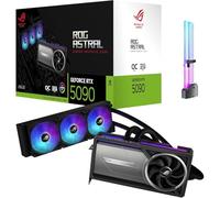 ASUS ROG Astral LC GeForce RTX 5090 OC 32GB GDDR7 Gaming Graphics Card, 360mm AIO Liquid Cooling, PCIe 5.0, 2X HDMI 2.1b, 3X DisplayPort 2.1b, Includes RGB GPU Holder