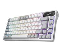 ASUS ROG Azoth 75% Wireless DIY Custom Gaming Keyboard, OLED display, Gasket-Mount, Three-Layer Dampening, Hot-Swappable ROG NX Snow Switches & Keyboard Stabilizers, PBT Keycaps, RGB, UK Layout, White