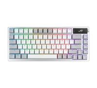 Asus ROG Azoth 75% Wireless DIY Custom Gaming Keyboard, OLED Display, Three-Layer Dampening, Hot-Swappable ROG NX Snow Switches & Keyboard Stabilizers, PBT Keycaps, RGB-White