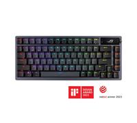 Asus ROG AZOTH Compact 75% Mechanical RGB Gaming Keyboard, Wireless/Btooth/USB, Hot-Swap ROG NX Snow Switches, OLED Display, Control Knob, Mac Support, Black
