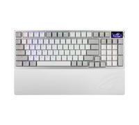 ASUS ROG Azoth 96 HE Wireless Hall Effect Gaming Keyboard - 96% Full-Size, Tri-Mode, Hot Swappable Magnetic Switch, Rapid Trigger, Speed Tap, 8K Hz Polling, Color OLED Screen, ABS Keycaps - White