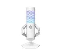 ASUS ROG Carnyx USB Gaming Microphone (25mm Condenser Capsule, 192kHz/24-bit, Cardioid, high-Pass Filter, Built-in pop Filter, Metal Shock Mount, one-Touch Mute, Aura Sync RGB)- Moonlight White