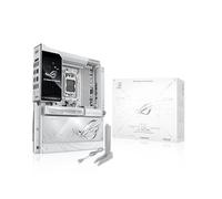 ASUS ROG Crosshair X870E Glacial, AMD E-ATX Motherboard, 24+2+2 Power Stages, DDR5 Slots, Two PCIe® 5.0 x16 SafeSlots, Seven M.2 Slots, Dual Realtek 10G Ethernet, AI Cache Boost, Full -Color 5” LCD