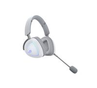 ASUS ROG Delta II Wireless Gaming Headset, 2.4GHz and Bluetooth Connection, Wide and Authentic DualFlow Audio, 50mm Titanium Plated Drivers for PC, Mac, PS, Switch, Android, Moonlight White