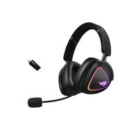ASUS ROG Delta II Wireless Gaming Headset (50mm Titanium Drivers, ROG SpeedNova, 10mm Super-Wideband Mic, 153-HR Battery, DualFlow Audio, BT, 2.4GHz, 3.5mm, For PC, Switch, PS4, PS5, Xbox) - Black