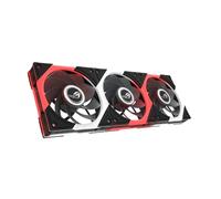 ASUS ROG Eurux GR120 ARGB Reverse Fan Triple Pack | up to 2200rpm, 32dB(A), daisy chain cable, 3 lighting zones, liquid crystal polymer fan blades, ROG fan hub
