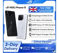 ASUS ROG Phone 9 China Version Gaming Phone Snapdragon Supreme Edition Matrix Liquid Cooling 185Hz Samsung E6 Gaming Screen 12 256GB Black