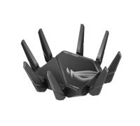 GT-AXE16000 quad-band WiFi 6E (802.11ax) gaming router, new 6 GHz band, dual 10G ports, 2.5G WAN port, dual WAN, AiMesh support, VPN Fusion, Triple-level game acceleration and free network security