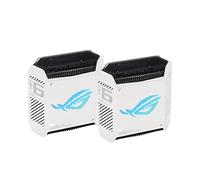 ASUS ROG Rapture GT6 (2PK) Tri-Band WiFi 6 Gaming Mesh WiFi System, Covers Up to 5800 sq ft, 2.5Gbps Port, Triple Game Acceleration, UNII 4, Free Lifetime Internet Security, Moonlight White