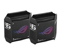 ASUS ROG Rapture GT6 Tri-Band WiFi 6 Mesh System [2Pack] - for home & gaming, smart antenna, covers up to 5,800sq ft, triple-level game acceleration, free internet security, 2.5G Ethernet port, Black