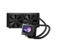 ASUS ROG Ryujin III 240 all-in-one liquid CPU cooler with 3.5" LCD, Asetek 8th gen pump, pump embedded fan and Noctua 2000 PWM 120mm radiator fans.