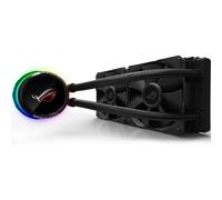 Asus ROG RYUO 240 RGB AIO Liquid CPU Cooler 240mm Radiator Dual 120mm 4-Pin PWM Fan with OLED Panel & Fan Control 1.77"