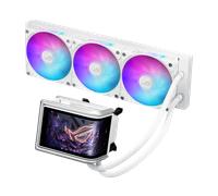 ASUS ROG RYUO IV 360 ARGB White All-in-One Liquid CPU Cooler with 6.67" Curved AMOLED Display for 3D Videos, Pre-Assembled ARGB Fans, Asetek Emma Gen8 V2 Pump, Thermal Paste
