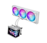 ASUS ROG RYUO IV SLC 360 ARGB White Edition All-in-one CPU Liquid Cooler, Shortened tubing for Clean Aesthetic, Movable Curved 6.67-inch Display, 6 Year Warranty