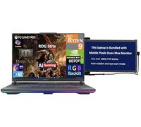 ASUS ROG Strix AI Gaming Laptop 16.0" 165Hz IPS WUXGA Display (AMD Ryzen 9 8940HX, GeForce RTX 5070 Ti 12GB, 32GB DDR5, 2TB PCIe SSD, RGB KB, WiFi 6E, Webcam, Win 11 Home) w/Duex Max DS Monitor