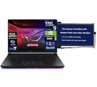 ASUS ROG Strix AI Gaming Laptop 16.0" 240Hz Mini LED WQXGA Display (Intel Ultra 9-275HX, GeForce RTX 5080 16GB, 32GB DDR5, 8TB PCIe SSD, RGB KB, 2 Thunderbolt 5, Win 11 Pro) w/Duex Max DS Monitor