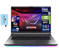 ASUS ROG Strix AI Gaming Laptop 18" 240Hz IPS WQXGA Display (Intel Ultra 9-275HX, GeForce RTX 5070 8GB, 64GB DDR5, 8TB PCIe SSD, RGB KB, Thunderbolt 4, Win 11 Home) w/DKZ USB Port Expander