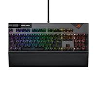 ASUS ROG Strix Flare II 100% RGB Gaming Keyboard, ROG NX Brown Mechanical switches, ABS Engraved keycaps, 8k Hz Polling, Sound-dampening Foam, Media Controls, USB passthrough, Wrist Rest-Black