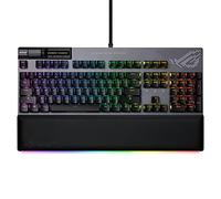 ASUS ROG Strix Flare II Animate 100% RGB Gaming Keyboard - Hot-swappable, ROG NX Blue Linear Switches, Customizable LED Display, PBT Keycaps, Acoustic Dampening Foam, Media Controls, Wrist Rest