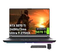 ASUS ROG Strix G16 16" 2.5K 240Hz Gaming Laptop, Intel Ultra 9 275HX, GeForce RTX 5070 Ti 12GB GDDR7, 32GB DDR5, 3TB Storage (2TB SSD+1TB Docking Station Set), Backlit Keyboard, Wi-Fi 7, Win 11, Gray