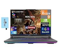 ASUS ROG Strix G16 G614 AI Gaming Laptop 16.0" 165Hz IPS WUXGA Display (AMD Ryzen 9 8940HX, GeForce RTX 5070 Ti 12GB, 32GB DDR5, 1TB PCIe SSD, RGB KB, Win 11 Pro) w/DKZ USB Hub - G614PR-G16.R95070TI